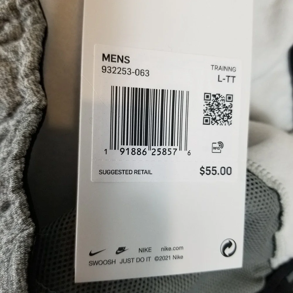 Nike Therma-FIT Training Pants Mens Large Tall Grey Heather 932253-063 NWT